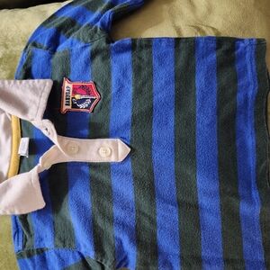 Baby GAP Blue and Green Striped Rugby Shirt